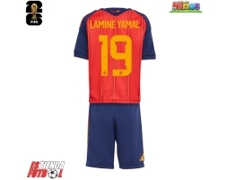 España Lamine Yamal #19 Primera Equipación Niños Mundial 2026 Manga Corta (+ Pantalones cortos)